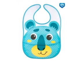 CANPOL 9/232 Omyvatelný bryndák s kapsou Hello Little tyrkysová