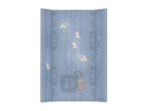 CEBA 102-119-589 Krátký profilovaný měkký přebalovací pult bez opěrky hlavy 50x70 DENIM STYLE SHABBY modrý*