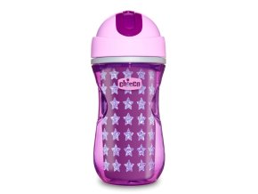 CHICCO 00006991100000 Termohrnek s brčkem pro učení pití 14m+ dívka