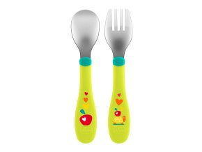 CHICCO 00016102300000 Kovové příbory zelené 18m+