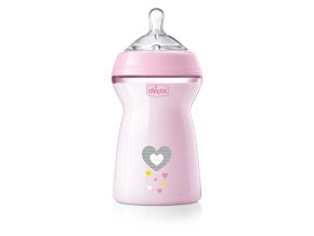 CHICCO 00081335100000 Butelka NF plastikowa 6m+ 330 ml girl
