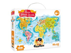 CzuCzu 5603029 Puzzle 168 el.Mapa světa 6-12l