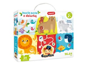 CzuCzu 6321993 Puzzle 34 el.Maxi s otvorem 2+