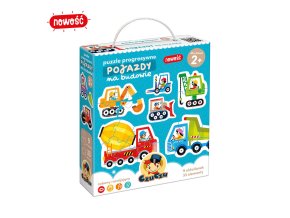 CzuCzu 7099708 Progresivní puzzle 9v1 Stavební vozidla 2+
