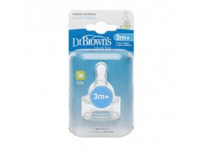 Dr.Browns 322 Standard level 2 2-pack silikonová savička na láhev