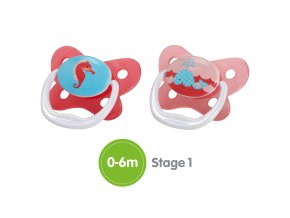 Dr.Browns PV12302 PreVent MOTILE ortodontická figurína 0-6m 2-pack růžová