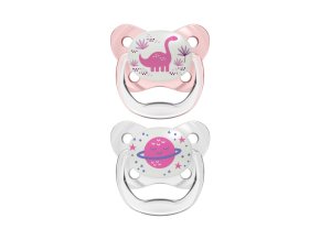 Dr.Browns PV22007 PREVENT ortodontická figurína 6-18m 2-pack světle růžová