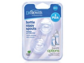 Dr.Browns SR210 silikonový náustek bez kapání pro standardní láhev 2-pack