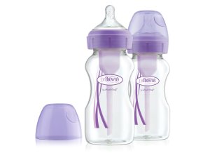 Dr.Browns WB92603 Láhev se širokým hrdlem 270 ml PP OPTIONS PLUS 2 PAK fialová
