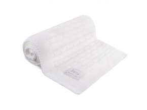 EWA 927903 Bambusová deka bílá kostkovaná+krabice