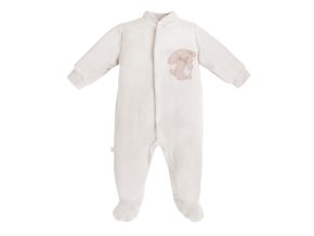 EWA 931047 NEWBORN Pajac welur ecru 68