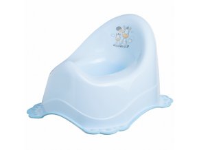 MALTEX 2K nočník s hudební skříňkou Zebra světle modrá/modrá