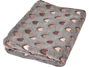 MATEX Baby MILLY Deka z mikrovlákna 75X100 [TB0294 S18] srdce c.brown