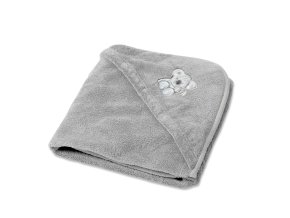 MATEX Deka z mikrovlákna s kapucí KOALA pro autosedačku 95x95 [TB0149_42] světle šedá