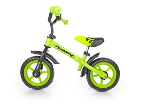 MILLY MALLY Rowerek biegowy DRAGON Z HAMULCEM Green