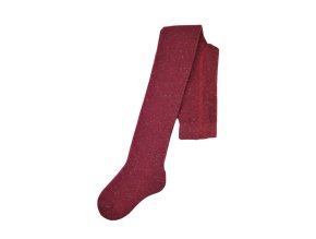 NOVITI RB002-G-04 Punčocháče bavlna bordó melanž zlatý lurex 68/74