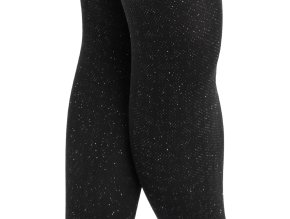 NOVITI RM003-G-01 Punčocháče micro 60den černé stříbrné lurex 128/134