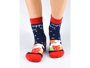 NOVITI SF012-U-01 Skarpety frotte XMAS Happy New Year 31/34