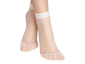 NOVITI SM003-G-01 Ponožky 20den plain white 2-pack onesize