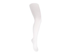 SCORPIO RA-42 Hladké bílé punčocháče LYCRA 140-146CM