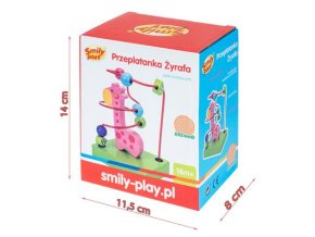 SMILY PLAY SP84494 Dřevěná žirafí prokládačka