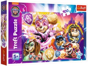 TREFL 16460 Puzzle 100 Seznamte se s mocnými štěňaty