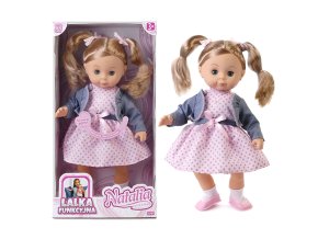 ARTYK 168093 Panenka NATALIA mluví polsky 39 cm v tmavě modrém kabátku