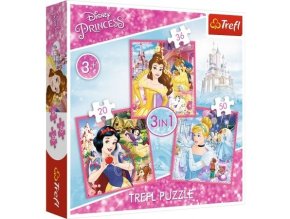 TREFL 34833 Puzzle 3v1 Kouzelný svět princezen*