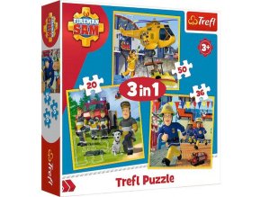 TREFL 34844 Puzzle 3v1 Hasič Sam v akci 3+*