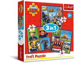 TREFL 34868 Puzzle 3v1 Den hasiče Sama