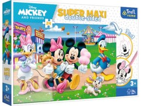 TREFL 41005 Puzzle 24 SUPER MAXI Mickey v zábavním parku