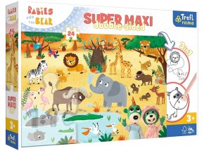 TREFL 41009 Puzzle 24 SUPER MAXI Bobři na safari