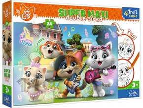 TREFL 41011 Puzzle 24 SUPER MAXI Radostné duhové kočky