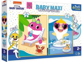 TREFL 43005 Puzzle Baby MAXI 2x10 Šťastný den žraloka