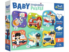 TREFL 44001 Puzzle Baby Progressive - Povolání a vozidla
