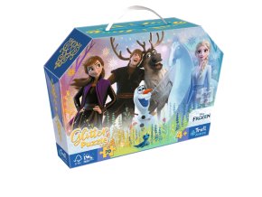 TREFL 53018 Puzzle 70 třpytek v kufru - Kouzelné přátelství / Disney Frozen