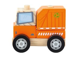 TREFL 61764 Dřevěné popelářské auto