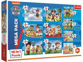 TREFL 96002 Puzzle 10v1 Happy doggie day / Paw Patrol