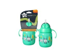 TT 447830 Hrnek Superstar s brčkem a držadly 300 ml. 6m+ zelený