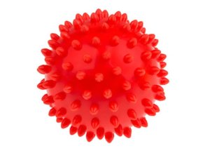 TULLO 438 Senzorický míč pro masáž a rehabilitaci 9 cm červený
