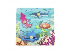 Viga 44594 Dřevěné puzzle Mořská zvířata