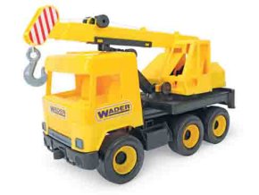 WADER 32122 Middle Truck - Žlutý jeřáb