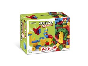 WADER 41296 Dětské kostky hodiny 90 el.