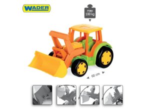 WADER 66005 Veselé léto - Obří traktor Buldozer bez krabice