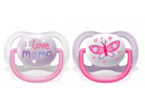 AVENT SCF080/02 Ultra Air Happy dudlík 0-6M holčička I love mama/butterfly