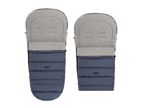 WOMAR iGROW Spací pytel do kočárku 2.0 Grey wool premium melange navy blue