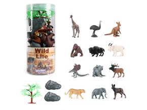 WOOPIE 47061 Sada 15 figurek Divoká zvířata
