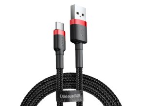 Baseus Cafule kabel USB-C 3A 0,5 m (červeno-černý)