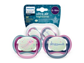 AVENT SCF376/14 Smoczek Ultra Nighttime 6-18 snů/komet dívka