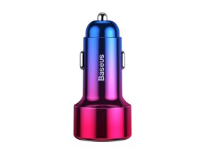 Ładowarka samochodowa Baseus Magic USB + USB-C QC 4.0  PD 45W (czerwono-niebieska)